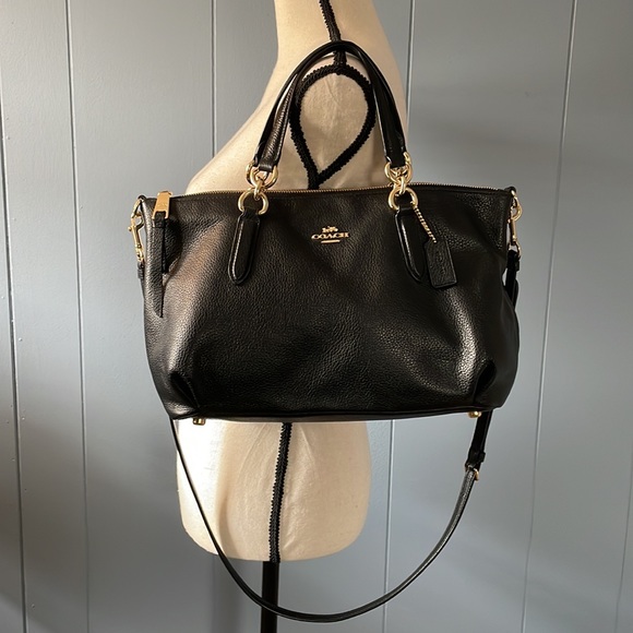 Coach Pebble Leather Ally Satchel - Picture 2 of 7